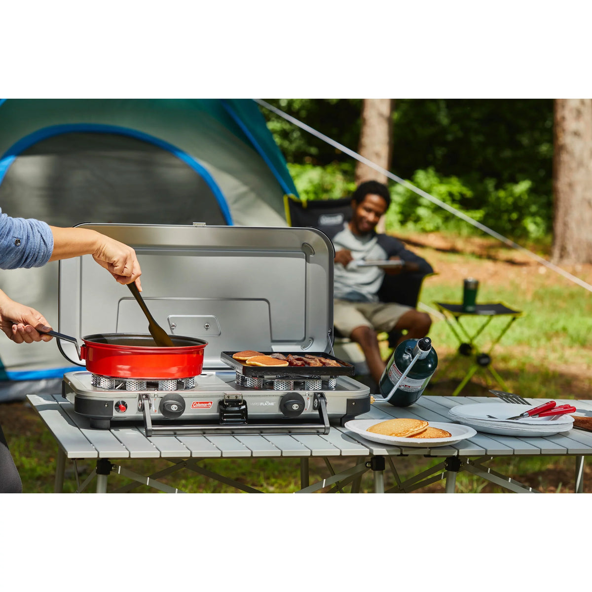 Coleman Gladiator series FyreChampion 3-IN-1 Propane Outdoor Stove, 2000020105