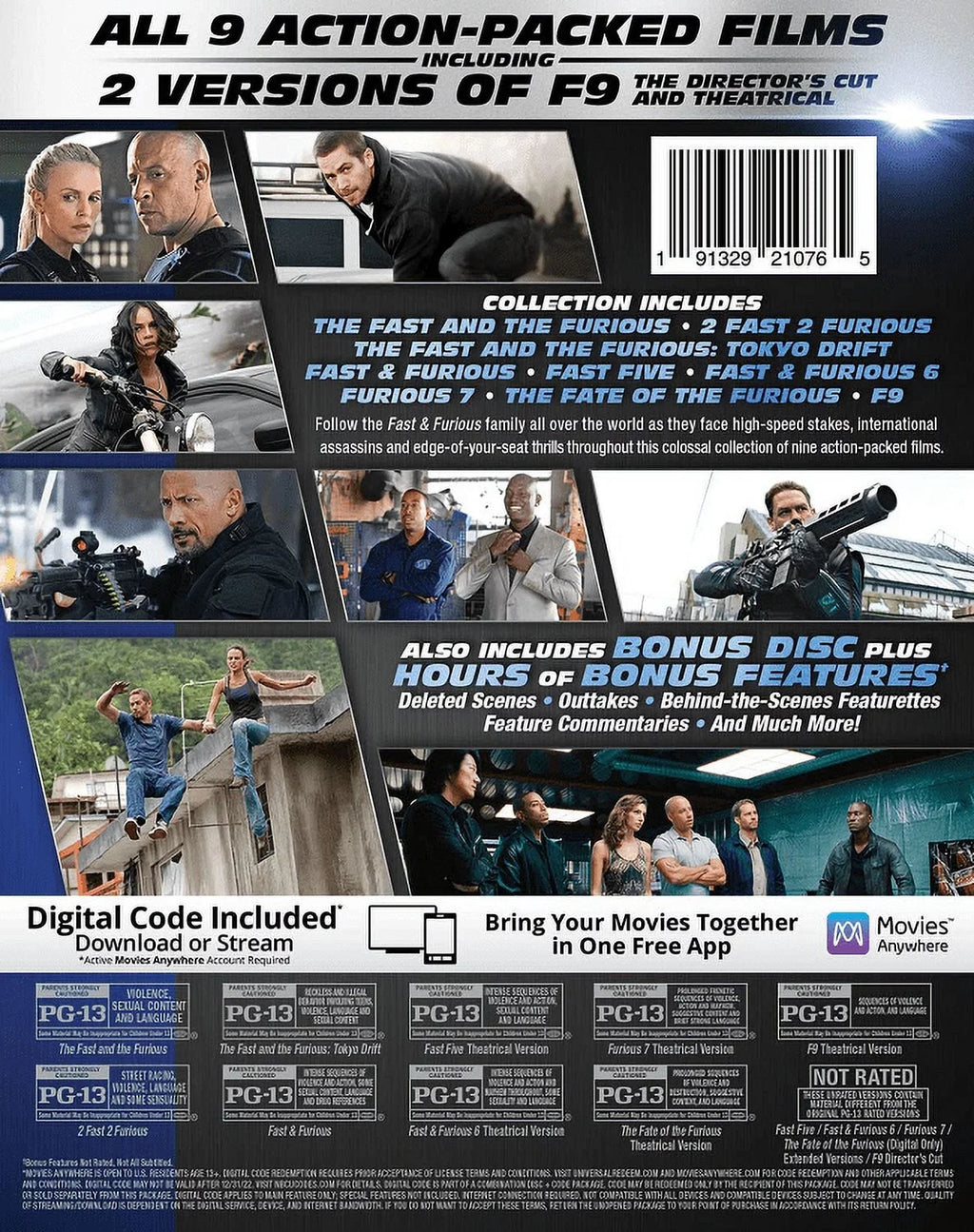 Fast & Furious 9-Movie Collection (Blu-ray)