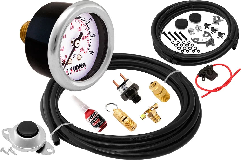Vixen Horns OCTOPOD Train Horn Kit for Trucks/Car/Semi. Complete Onboard System- 200psi Air Compressor, 3 Gallon Aluminum Tank, 8 Trumpets.Super Loud dB.Fits Vehicles like Pickup/Jeep VXO4830AB/8124XB