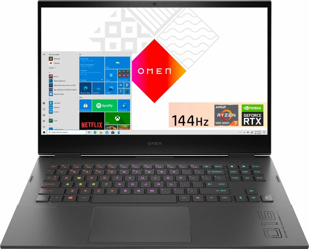 HP OMEN - 16.1" Gaming Laptop - AMD Ryzen 7 - 16GB Memory - NVIDIA GeForce RTX 3050 Ti - 512GB SSD - Mica Silver