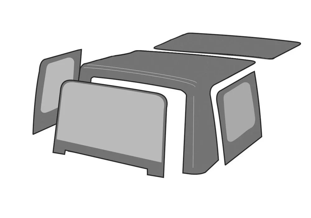 Rampage by RealTruck 99617 Factory Replacement Soft Top For 1987-1995 Jeep Wrangler YJ With Door Skins, Spice