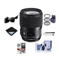 135mm f/1.8 DG HSM ART Lens for Sony E, Black, Bundle with ProOptic 82mm Filter Kit, Flex Lens Shade, Cleaning Kit, Lens Wrap, Lens Cap Tether, PC Software Kit