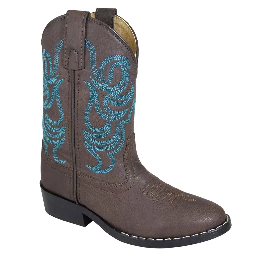 SMOKY MOUNTAIN BOOTS Kids Monterey Western Boots, Color: Brown, Size: 13.5, Width: R (1623C-13.5R)