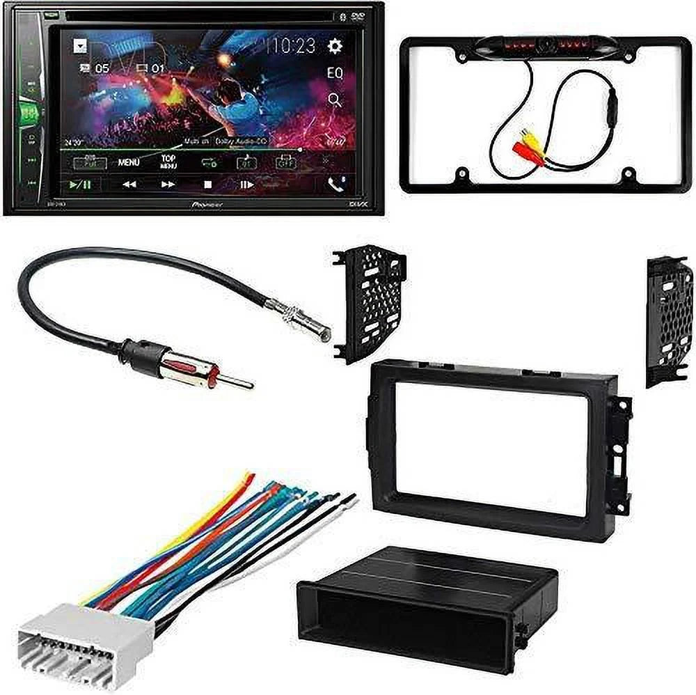 KIT4705 Bundle for 2006-2008 Dodge Ram Pickup W/ Pioneer Double DIN Car Stereo with Bluetooth/Backup Camera/Installation Kit/in-Dash DVD/CD AM/FM 6.2" WVGA Touchscreen Digital Media Receiver