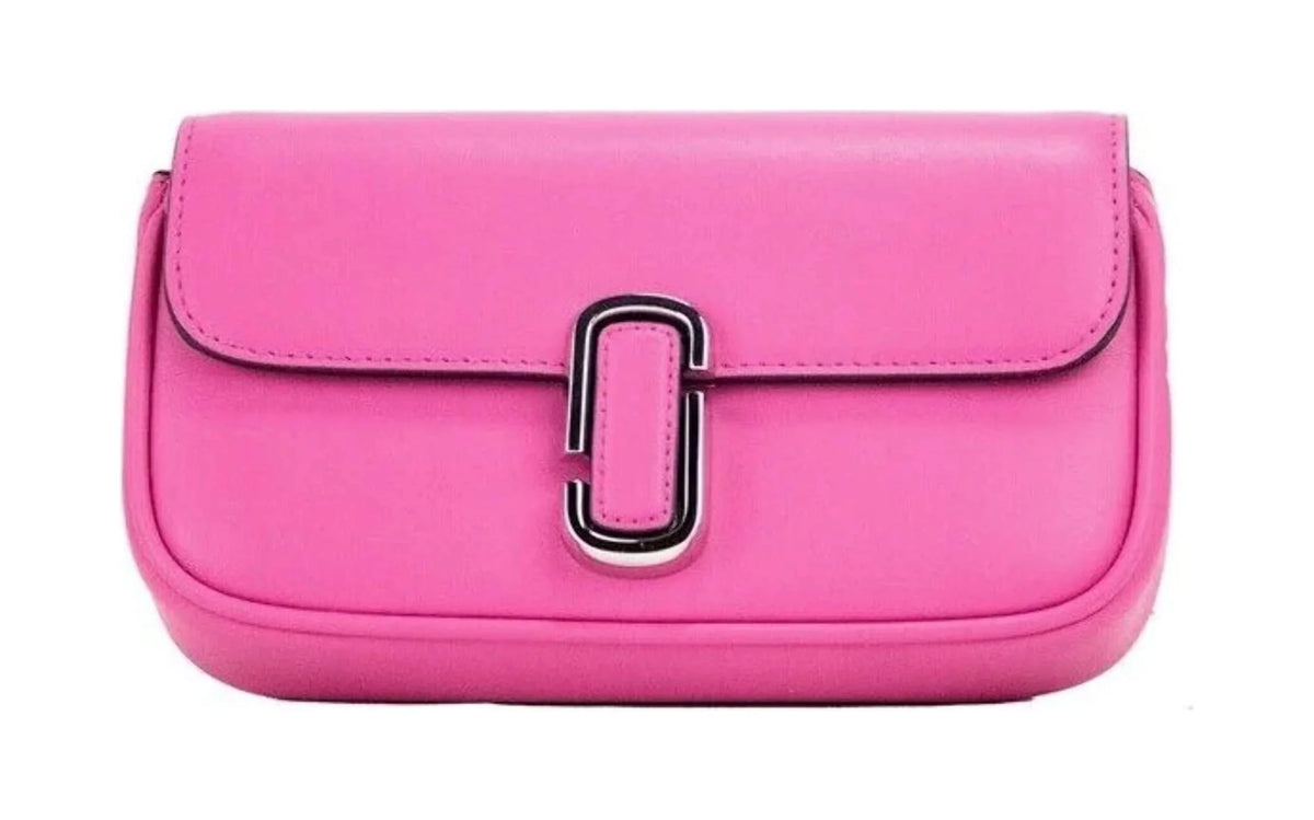 Marc Jacobs The J Marc Mini Shoulder Bag Magenta Smooth Leather Convertible Bag