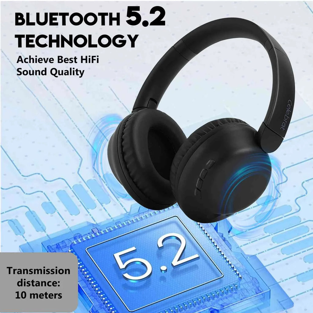 UrbanX Perfect Comfort 955 II Overhead Wireless Bluetooth Headphones For Samsung Gear S3 classic LTE Noise-Cancelling, with – Black