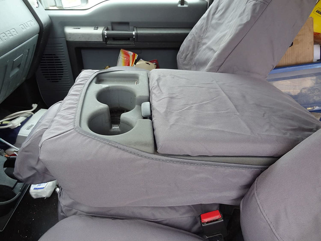 F480 2011-2017 Ford F150-F550 XL 40/20/40 Split Seat with Opening 20 Bottom and Opening Center Console in Taupe Twill