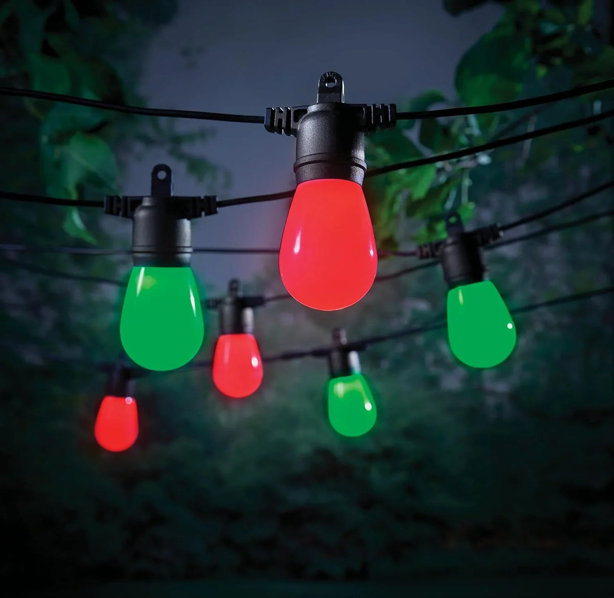 Indoor/Outdoor 24-Light 48 ft. Smart Plug-in Cafe String RGBW Color Changing LED String Light IP65 Waterproof, Dimmable for Balcony, Backyard