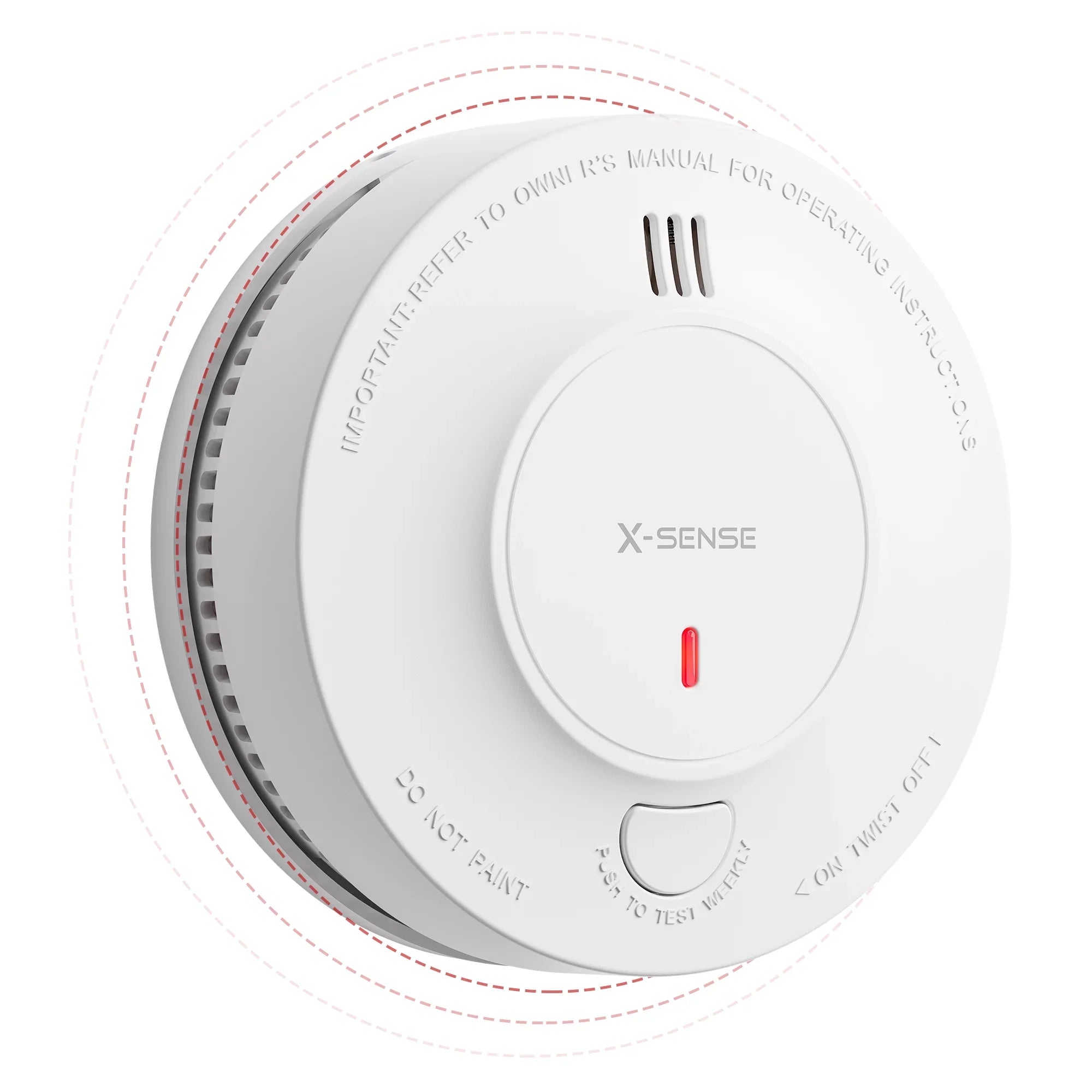 X-Sense Photoelectric Smoke Detector, Wireless Interconnected with over 820 ft Transmission Range, SD19-W