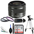 Canon EF-M 15-45mm f/3.5-6.3 IS STM Lens (Graphite) - DealExpo Advanced Bundle