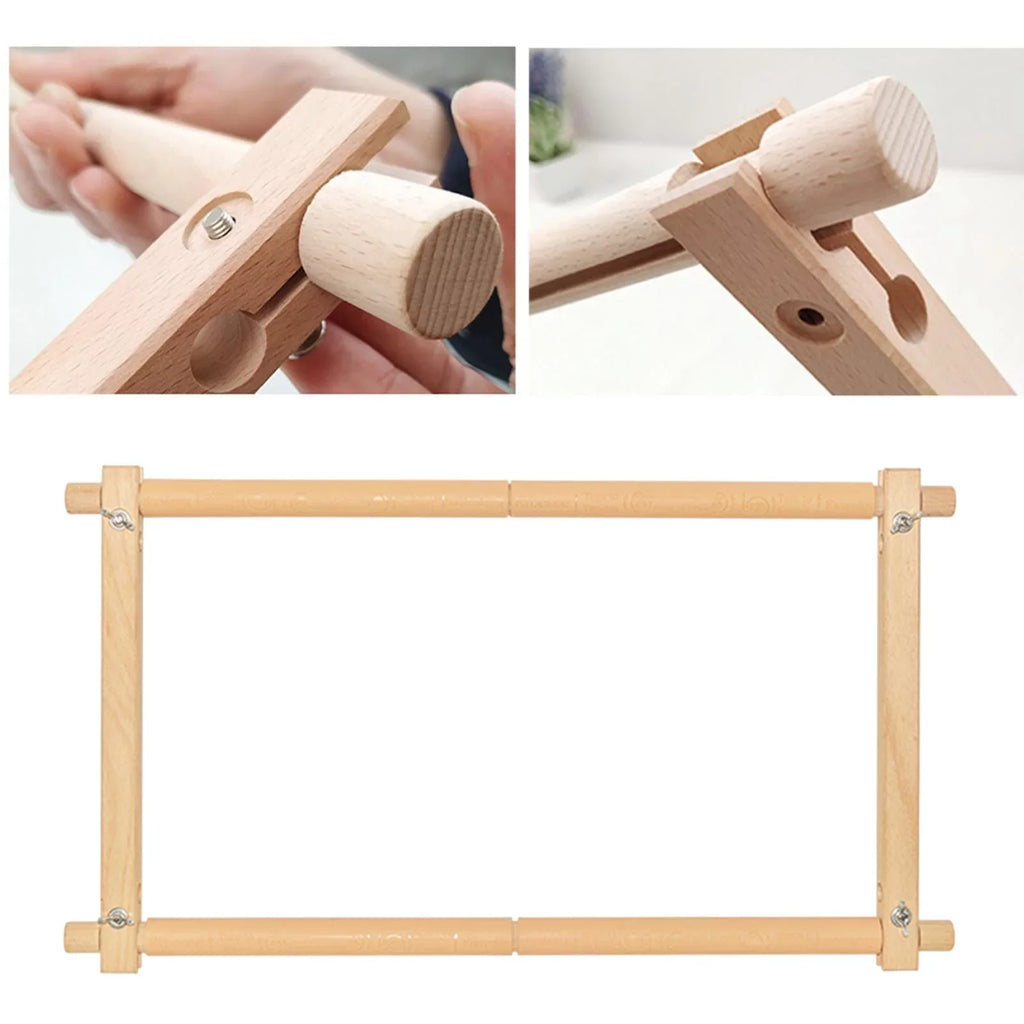 Tapestry Scroll Universal Embroidery Needlework Frame Holder Cross Stitch DIY Sewing Hoop for Silk-painting