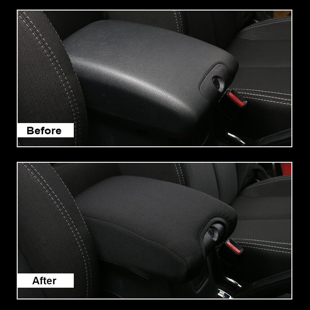Teledu Center Console Cover Pad Armrest Cover Cushion for 2011-2018 Jeep Wrangler JK T