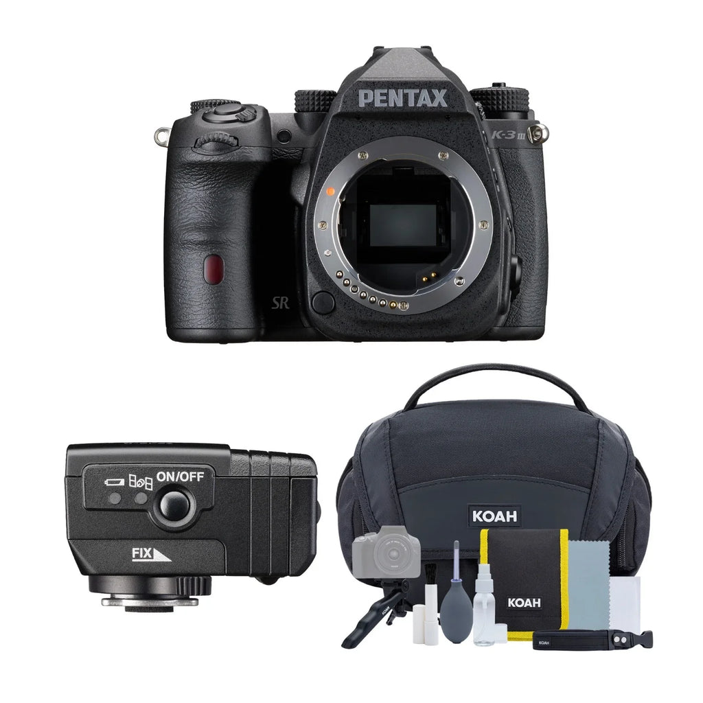 Pentax K-3 Mark III Monochrome Camera Body (Black) Bundle with O-GPS2 GPS Unit, Memory Card, and Accessory Kit