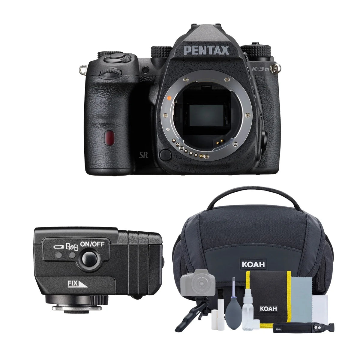 Pentax K-3 Mark III Monochrome Camera Body (Black) Bundle with O-GPS2 GPS Unit, Memory Card, and Accessory Kit