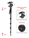 Professional Heavy Duty 72" Monopod / Unipod (Dual Optional Head) For Sony Cyber-shot DSC-RX100 II
